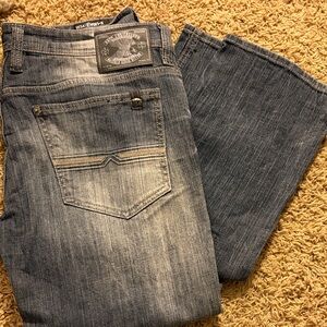 Men’s Buffalo David Bitton Relaxed Fit Jeans in Faded Blue